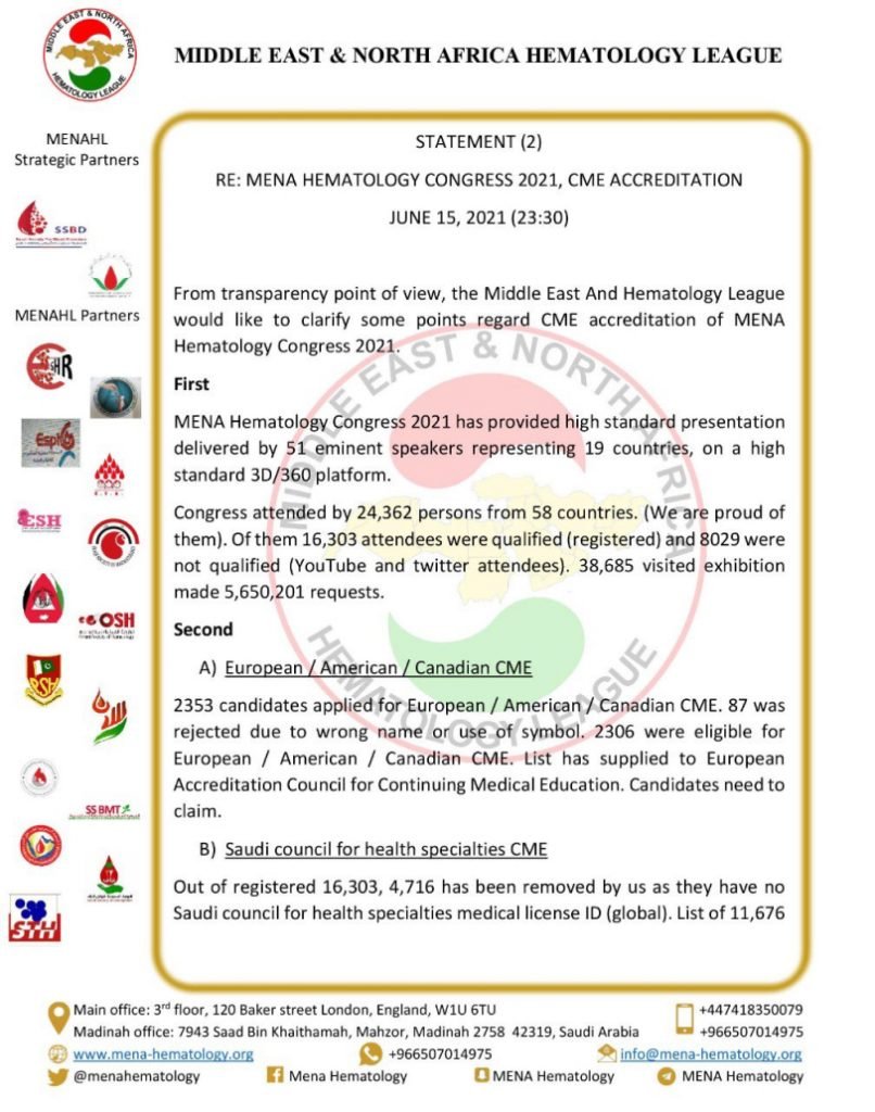 MENA Hematology Congress